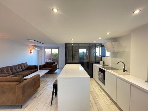 Dapur atau dapur kecil di Loft red lights