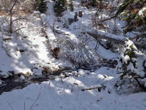 Hideaway Above The Stream Sundance, Utah v zimě