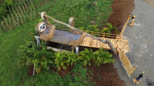 an aerial view of a sculpture of a monkey at Hotel Heliconias Nature Inn & Hot Springs in Fortuna