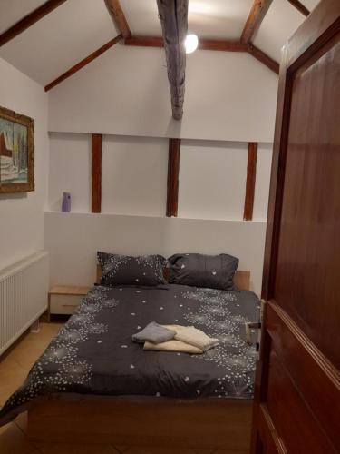 Ένα ή περισσότερα κρεβάτια σε δωμάτιο στο Casa Sebastian - Rau Mare Retezat