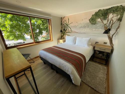 Postel nebo postele na pokoji v ubytování Mawün Hotel Pucón