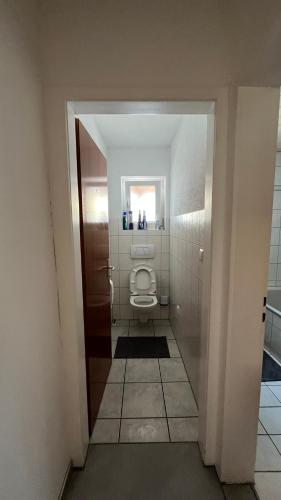 Koupelna v ubytování Monteurzimmer Ringingen