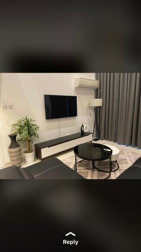TV a/nebo společenská místnost v ubytování Haven Apartment