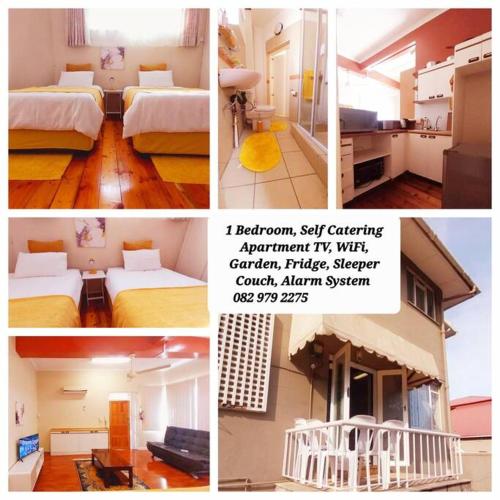 Ένα ή περισσότερα κρεβάτια σε δωμάτιο στο Spacious 1 Bedroom, Self Catering Apartment in Glenwood, Durban
