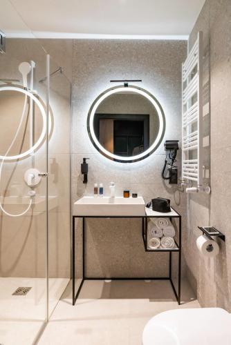 Koupelna v ubytování Hotel Sante