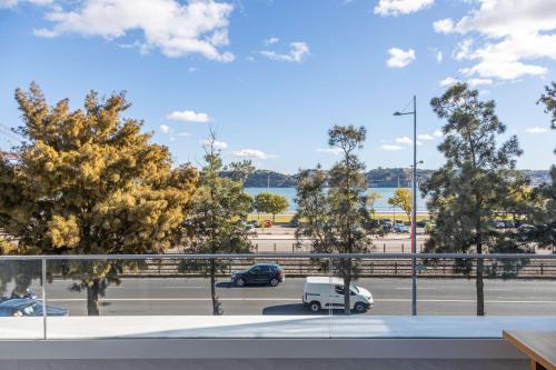 a view of a parking lot from the roof of a building at Hyatt Regency Lisbon in Lisbon