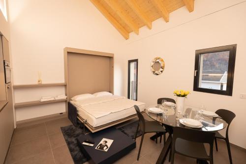 Postel nebo postele na pokoji v ubytování Residenza 3544