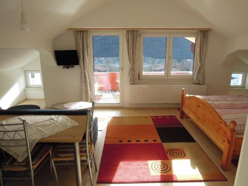 Postel nebo postele na pokoji v ubytování Salvesenheim
