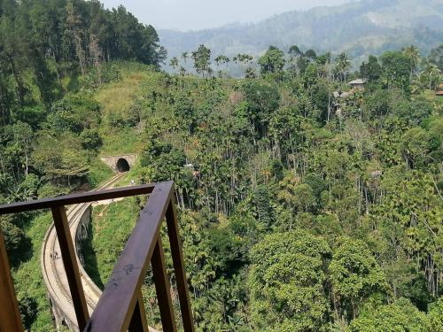 エッラにあるGreen Nature Paradise Ellaのジャングルの橋からの森の眺め