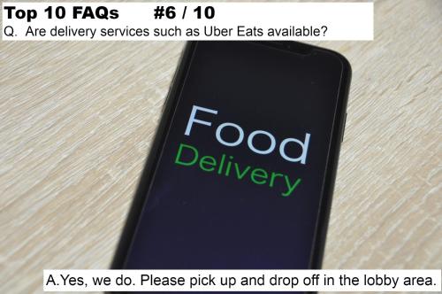 a cell phone with the food delivery logo on it at hotel MONday Premium Ueno Okachimachi in Tokyo