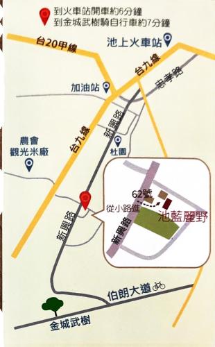 Půdorys ubytování 池藍麗野民宿