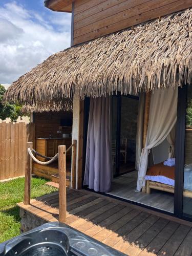Patio nebo venkovní prostory v ubytování LES VAVANGUES - L'HERMITAGE LES BAINS
