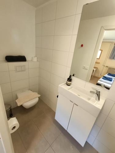 Bilik mandi di Arsalir Guesthouse Vik B&B
