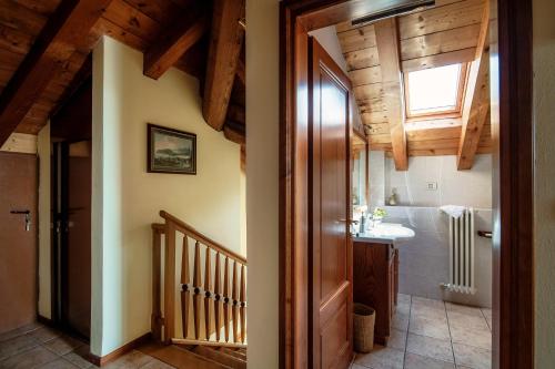 a bathroom with a sink and a toilet in a house at Charming & Luxury Villa Como Lake in Como