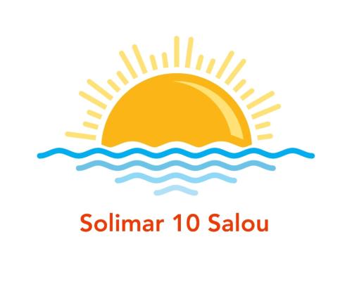 a logo of the sun in the ocean and the waves at SOLIMAR 10 SALOU Solo FAMILIAS con Parking y piscina in Salou
