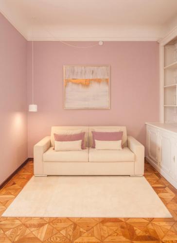 Ruang duduk di Luzeiros Suites