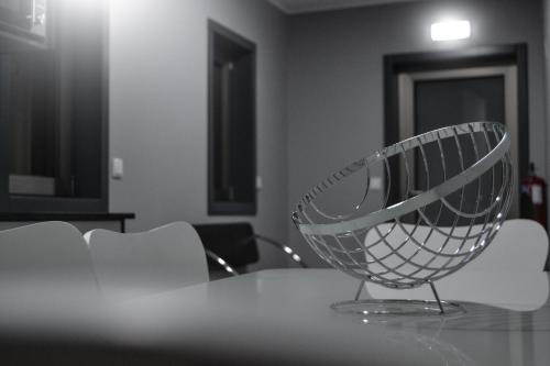 a metal fan sitting on top of a table at Anevan in Vidago