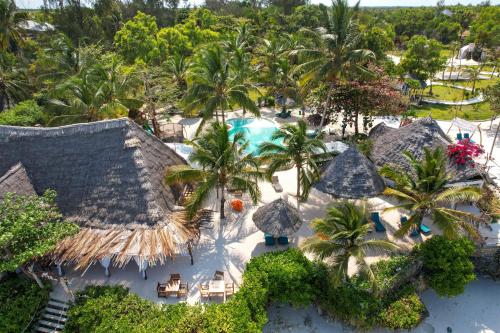 an aerial view of a resort with a swimming pool at Aya Beach Resort in Kizimkazi