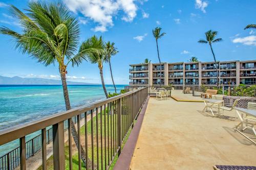 a view of the ocean from the balcony of a resort at Hale Ono Loa Condo in Kahana