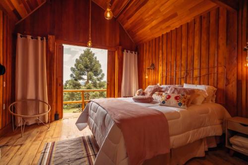 Postel nebo postele na pokoji v ubytování Montanha Home