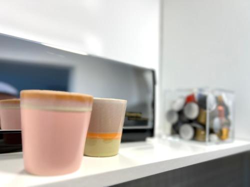 Kuchyň nebo kuchyňský kout v ubytování Apartment kleine Auszeit