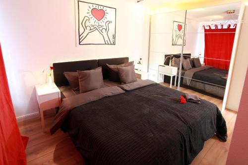 Ένα ή περισσότερα κρεβάτια σε δωμάτιο στο großes SchützenChalet