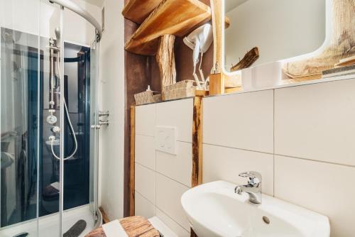 Koupelna v ubytování Ferienwohnung Buche