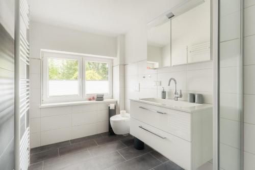 Koupelna v ubytování Schlufter Wiese