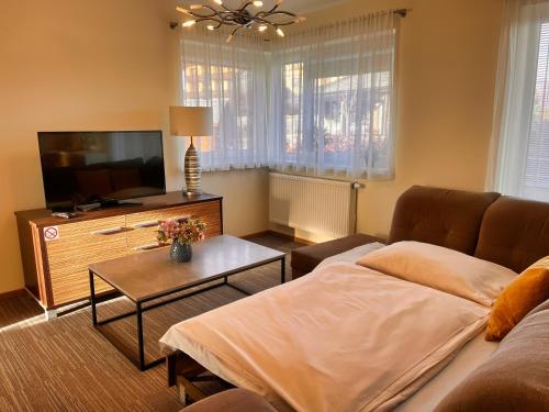 Televisyen dan/atau pusat hiburan di Apartmány Friends Tatry
