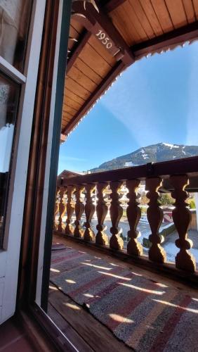 a view from the window of a balcony at Appartement Wurzrainer in Westendorf