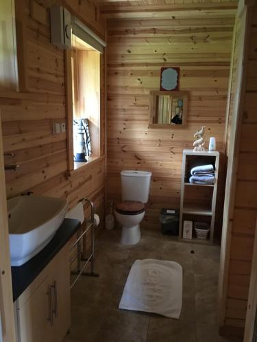 O baie la Norwegian Log Cabin The Roe Deer -sauna & hot tub