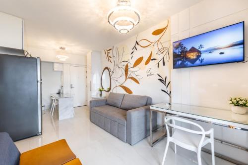 Ruang duduk di Rosemari's Apartments 4 Studios Luxuosos