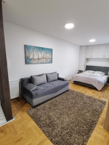 Katil atau katil-katil dalam bilik di Apartman Centar 3