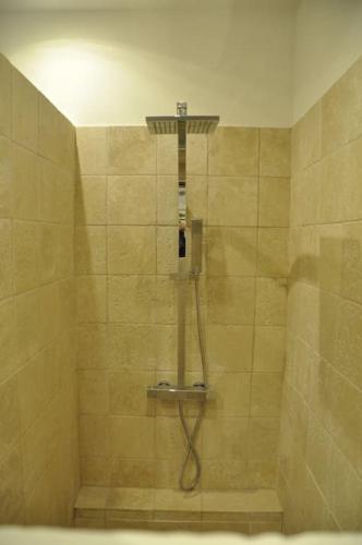 La salle de bains est pourvue d'une douche. dans l'établissement Charmante villa en Provence, à Cavaillon
