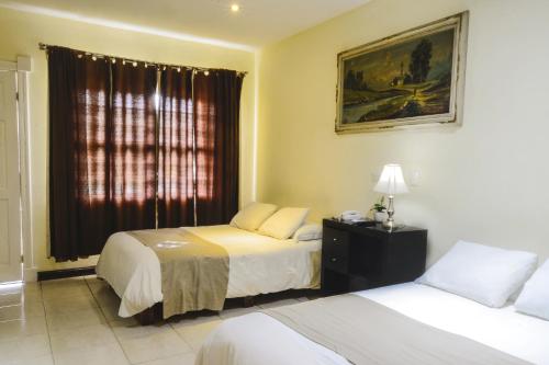 Postel nebo postele na pokoji v ubytování Hotel Luisiana