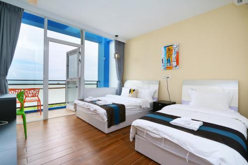 Postel nebo postele na pokoji v ubytování Hiinn B&B