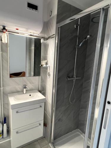 Kúpeľňa v ubytovaní Joli studio très clair à proximité mer pour 3 personnes