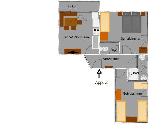 a floor plan of a house at Forsterhof in Haus im Ennstal