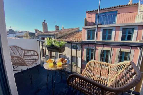 Balkón alebo terasa v ubytovaní Centr’halles #3 terrasse vue Cathédrale, clim!