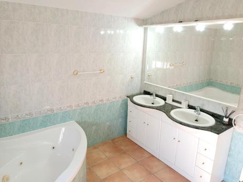 A bathroom at Bright Villa in Vidreres with Private Pool and Jacuzzi