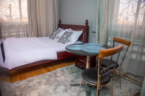 Voodi või voodid majutusasutuse Unia fancy flats studio Apartment one toas