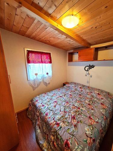 a bedroom with a large bed in a room at LA CASA DEL SOLE in Merone