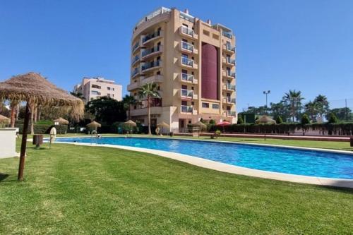 The swimming pool at or close to Torre del mar beach, playa