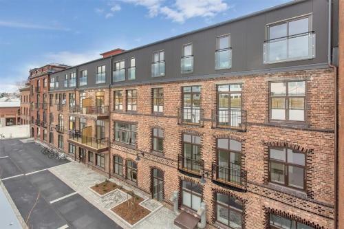 an aerial view of an apartment building at Kongens Apartment St Joseph in Kristiansand