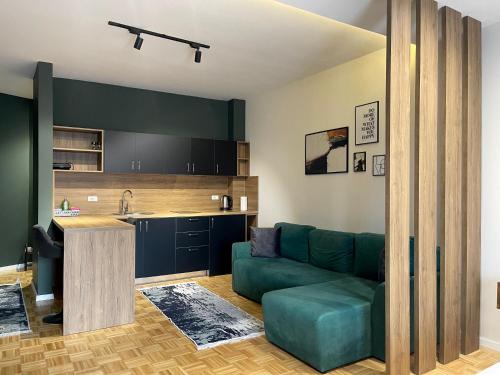 Kuchyň nebo kuchyňský kout v ubytování Premium Apartments