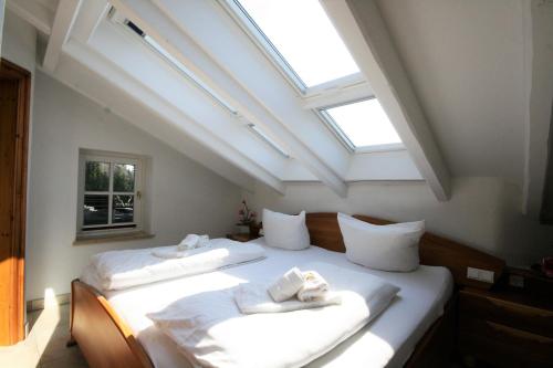 フュッセンにあるFerienwohnung Neuschwansteinの2ベッド 天窓2つ付きの部屋
