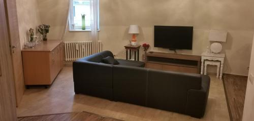 Posezení v ubytování Hezký byt u hotela Thermal v Karlových Varech