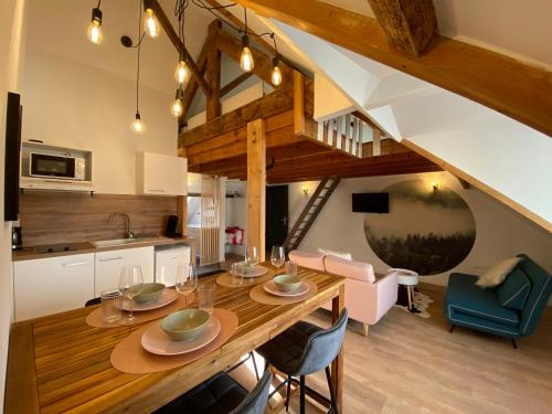 Posezení v ubytování Le Chalet