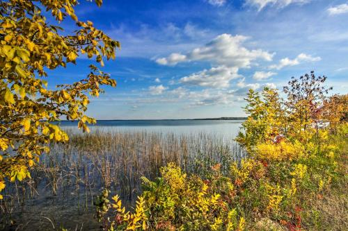 a view of a lake on a cloudy day at Pelican Lake Getaway on Stunning Peninsula! in Pequot Lakes