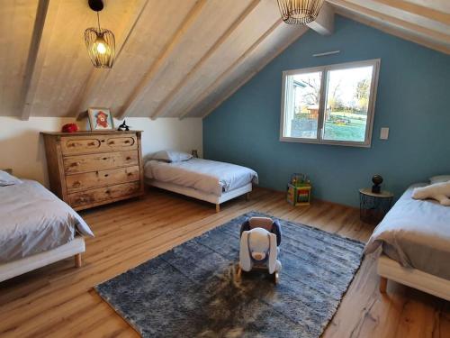 Postel nebo postele na pokoji v ubytování La maison d'Elodie